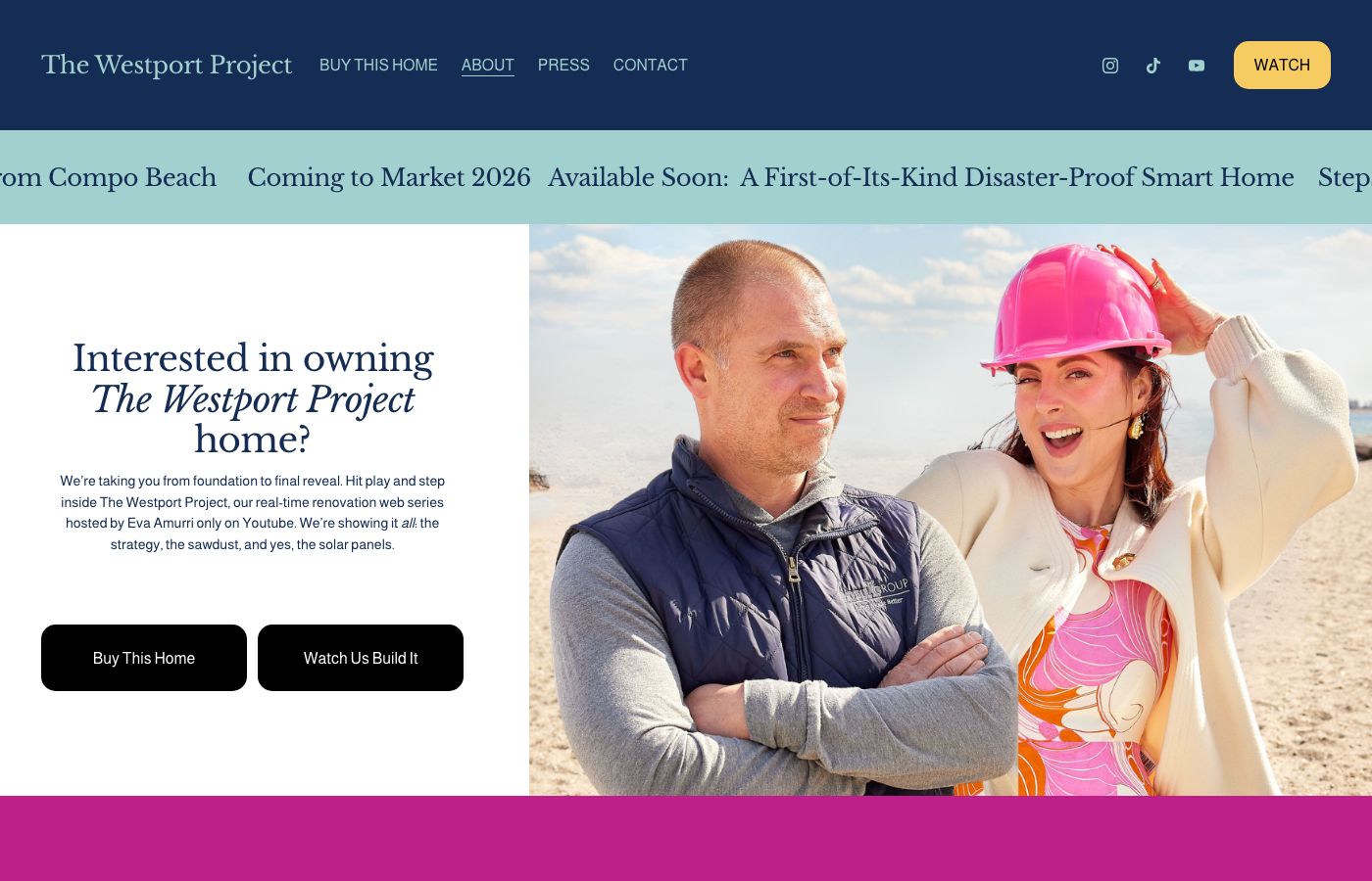 The Westport Project website
